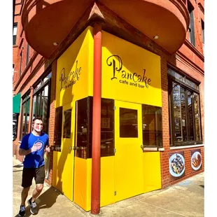 Pancake Cafe. (Corner Broadway St/Grace St) Breakfast Branch Bar. Pancakes Crepes Omelets Sandwiches Burgers etc. Cool!