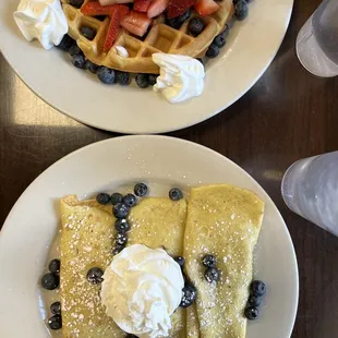 Blueberry &amp; Strawberry waffle