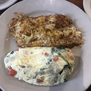 Build your own omelette and Hashbrowns