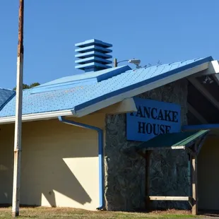 the front of the building