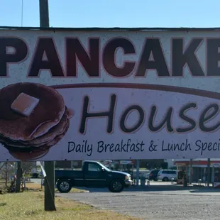 a pancake house sign