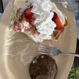 Stuffed French toast (half eaten haha it&apos;s delicious)