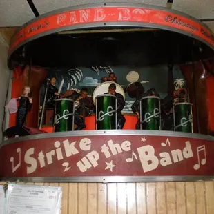 a display of a band in a pancake hut