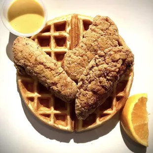 Chicken and waffles