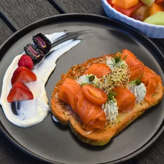 Alaskan Smoked Salmon Toast