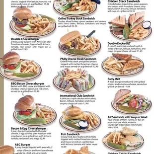 Burgers and sandwiches