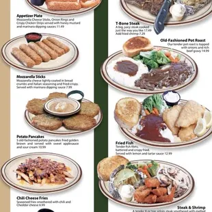 Appetizers and entrees