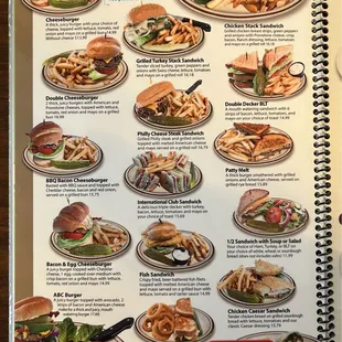 a menu for a restaurant