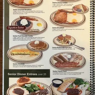 a menu for a restaurant