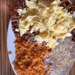 The not so spicy Chilaquiles plate