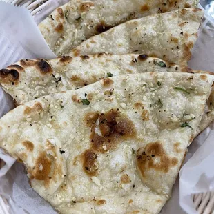 Garlic naan bread