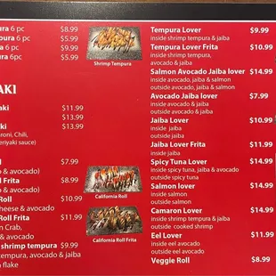 New menu