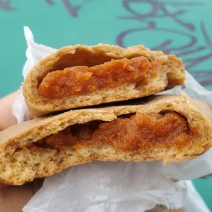 Pumpkin filled empanada