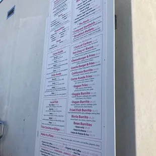 The drive through menu compas
