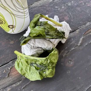 Wilted spinach