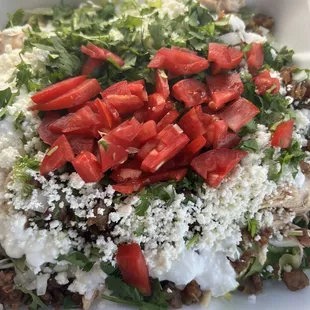 Close up of my custom salad.