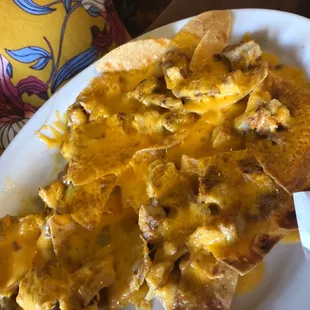 Chicken fajita nachos