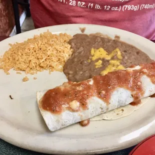 Burrito Platter inside was cilantro and onions! Steak was very tender and well seasoned!
