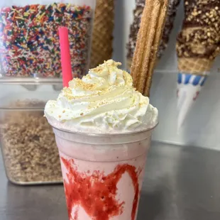 Strawberry milkshake