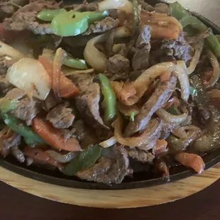 Lunch Beef Fajitas.