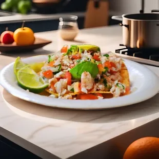 Ceviche tostada