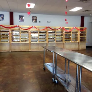 Row and rows of fresh baked pastries.