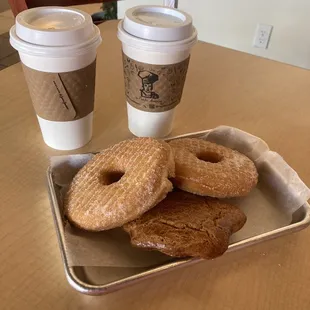 Coffee and sugar donuts
