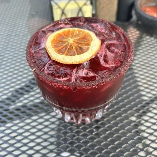 Hibiscus mezcal margarita. Absolutely delicious.
