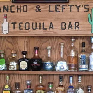 Fine selection of tequilas