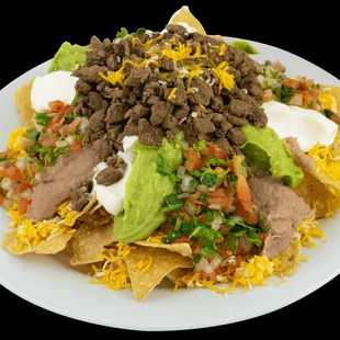 a plate of nachos
