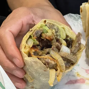 Ranchero's stacked with lots of steak and veggies!