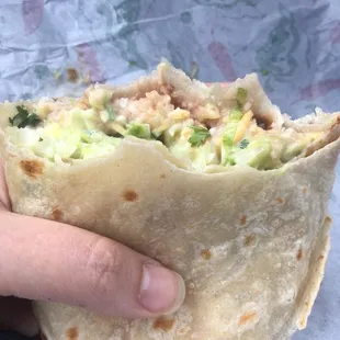 Vegetarian Burrito (last 1/3 left)