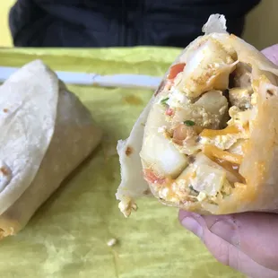 Breakfast burrito, no meat