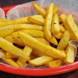 a basket of french fries