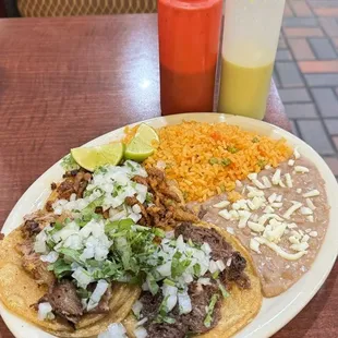 a plate of mexican food