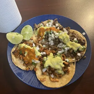 Fajita Tacos and Al Pastor Tacos