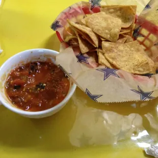 Chips &amp; salsa is $1.99. I wish it were $free.99. Don't get me wrong, the salsa is good. But hook it up, you know?