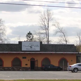 the front of the restaurant