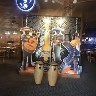 a group of congas in a restaurant