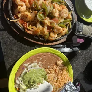 Shrimp fajitas