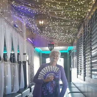 That's me, Eve, at the entrance to Pancho Villa's,  Fontana, 11/5/23.