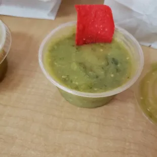 guacamole and a watermelon