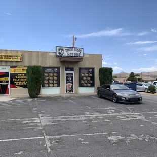 Building front, very unassuming and sedate. Wouldn't expect the fun atmosphere inside! Hidden gem!