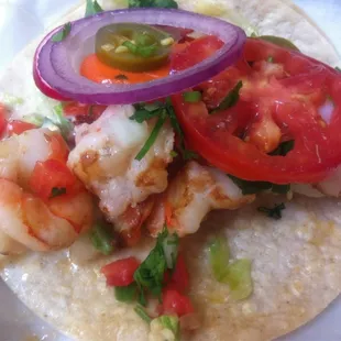 Big shrimp taco