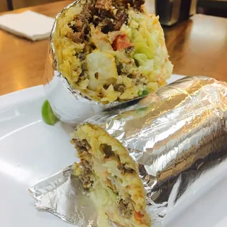 Steak and Prawns Burrito
