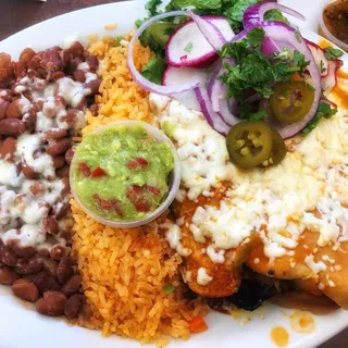 Enchilada, Flauta, and Chile Relleno