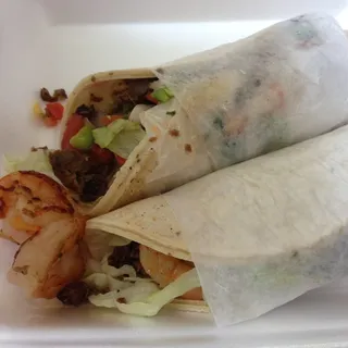 Asada Steak & Prawn Taco