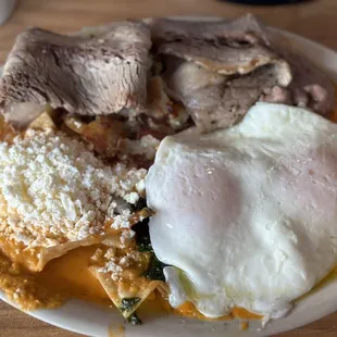 Chilaquiles with barbacoa