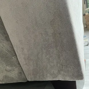 Stain on replaced fabric