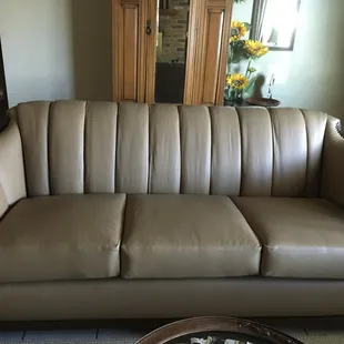 Antique couch in leather